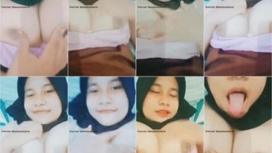 Menggoda sekali ya susu dibungkus BH pink MUIZZAH HIJAB - Bokep Indo Terbaru