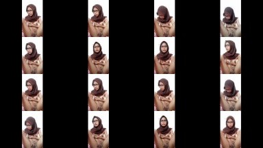Jilbab Coklat Kacamata Keenakan Colmek